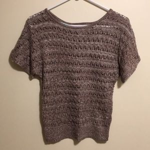 Maurices open stitch short sleeve sweater